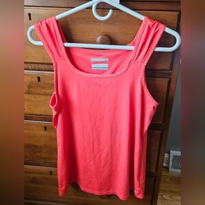 Columbia PFG OMNI-FREEZE Size M Womens Pink Square Neck Athletic Tank Top